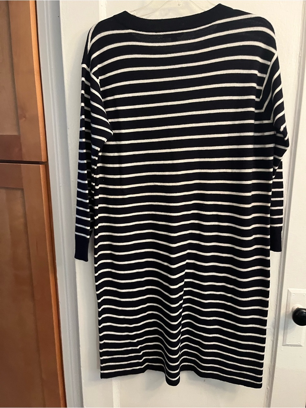 J. Crew Navy and White Striped merino Dress - Picture 4 of 4